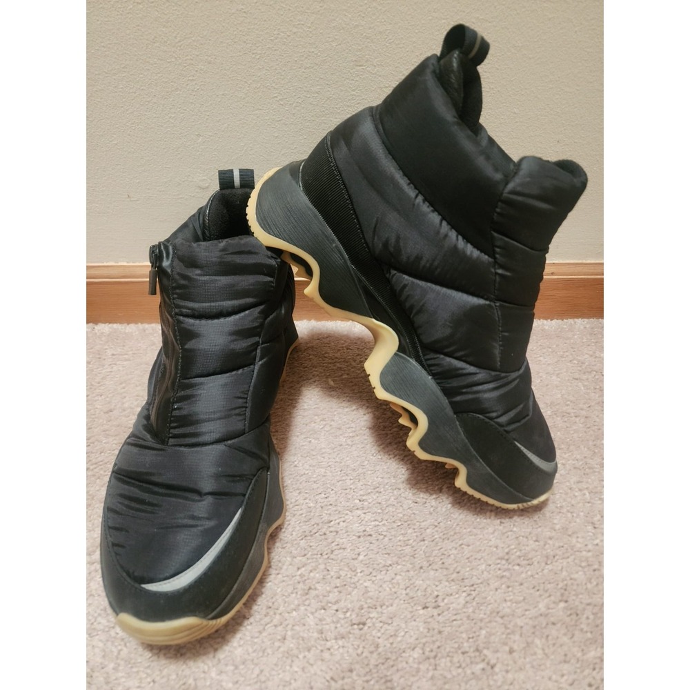 Sorel Kinetic Impact Puffy Zip WP Boot Women's Size 10 US Black/Tan